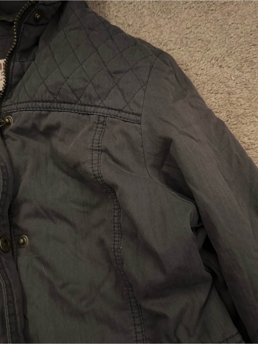 Mossimo Supply Co. Hooded Utility Jacket Winter Charcoal - Picture 8 of 16